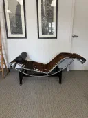 Authentic Cassina LC4 Le Corbusier chaise lounge chair view 3