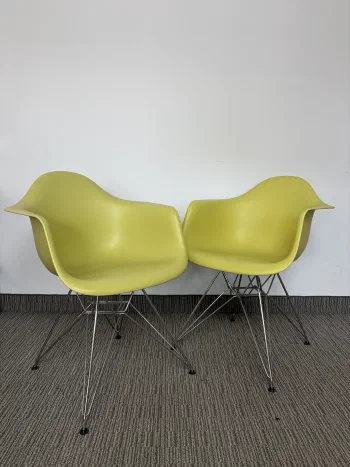 Authentic Herman Miller Eames Molded Plastic Armchairs